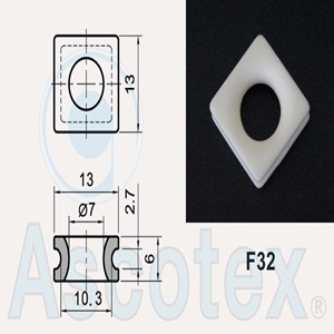 Sứ Ceramic dẫn hướng sợi Ascotex F32 Closed Yarn Guide
